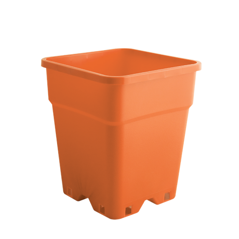 Square pot 11 litre 24x24x28,3 cm - orange 